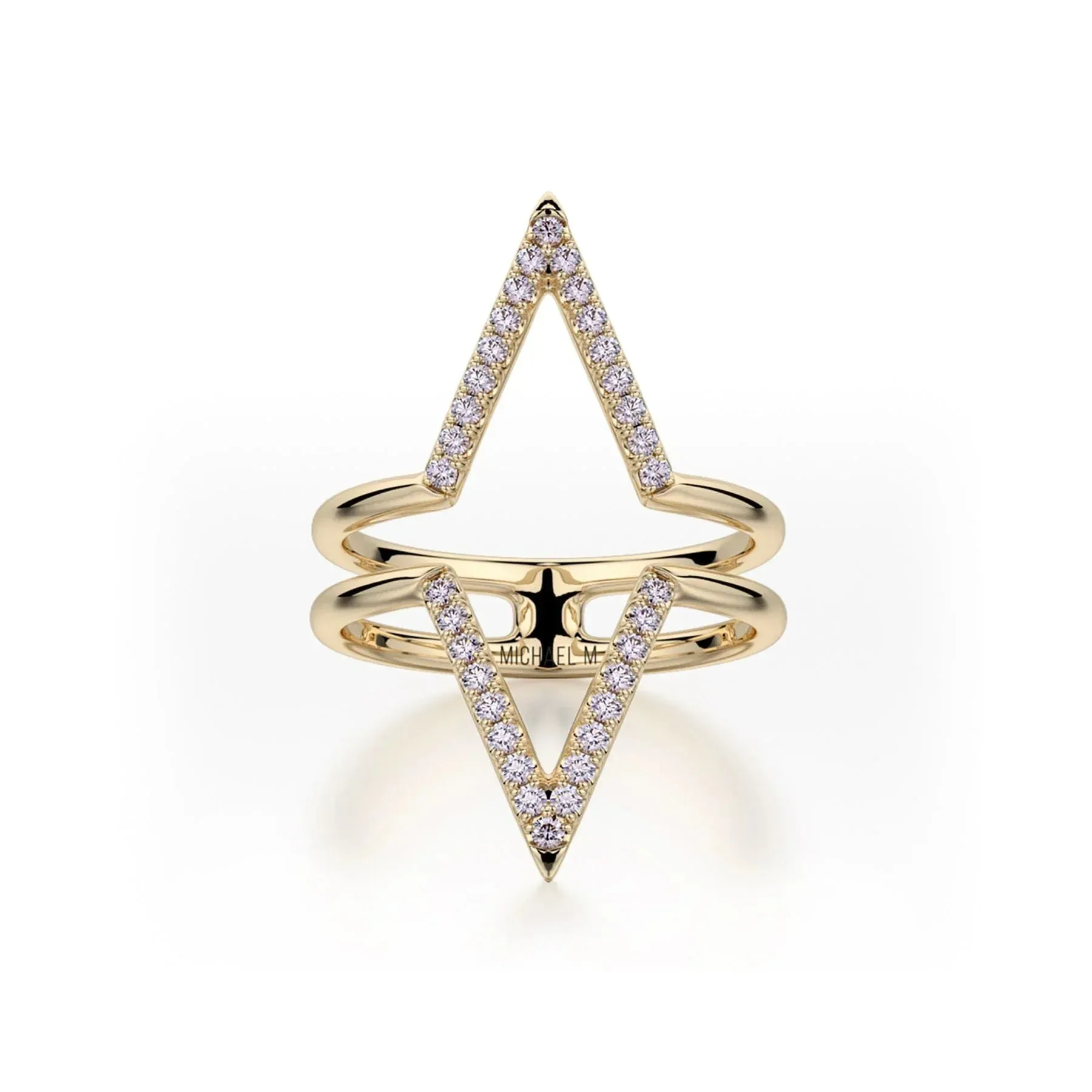 0.14ctw Double V Diamond Ring