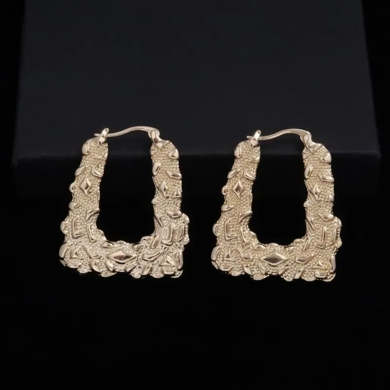 37mm Gold Filled Bonded Handbag Gypsy Creole Earrings