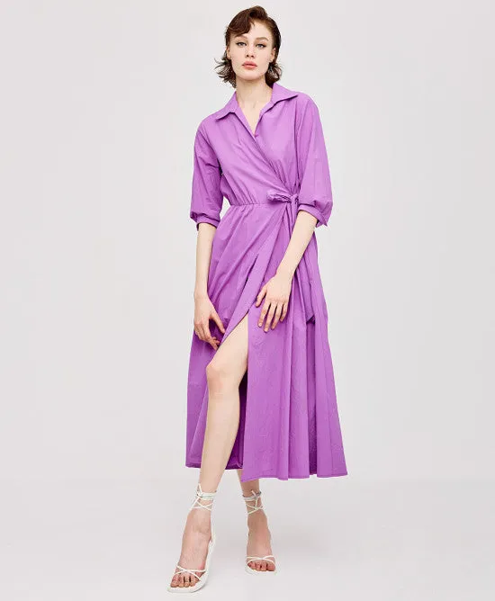 Access Fashion Violet Wrap Dress