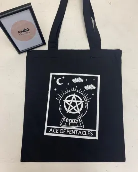 ‘Ace of Pentacles’ Tarot Tote Bag