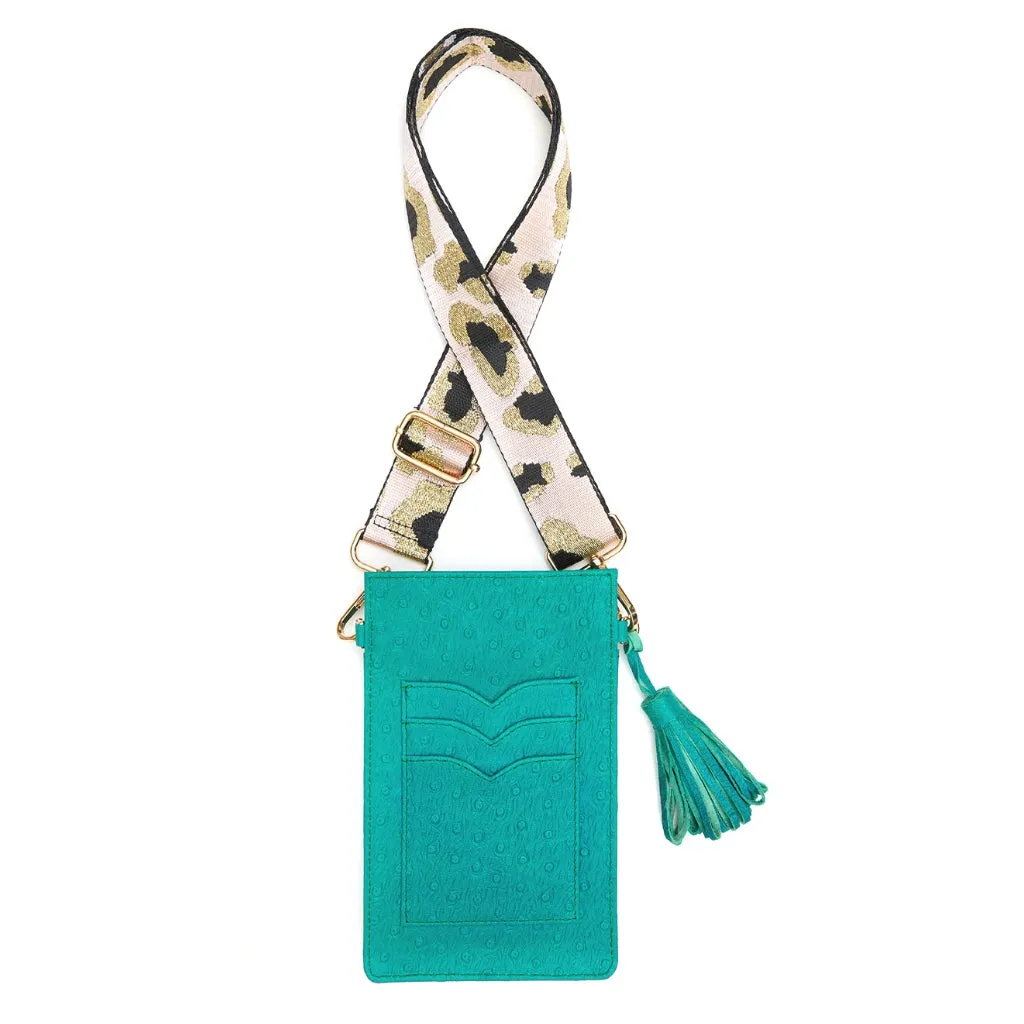 Agnes Phone Pouch - Aqua Green