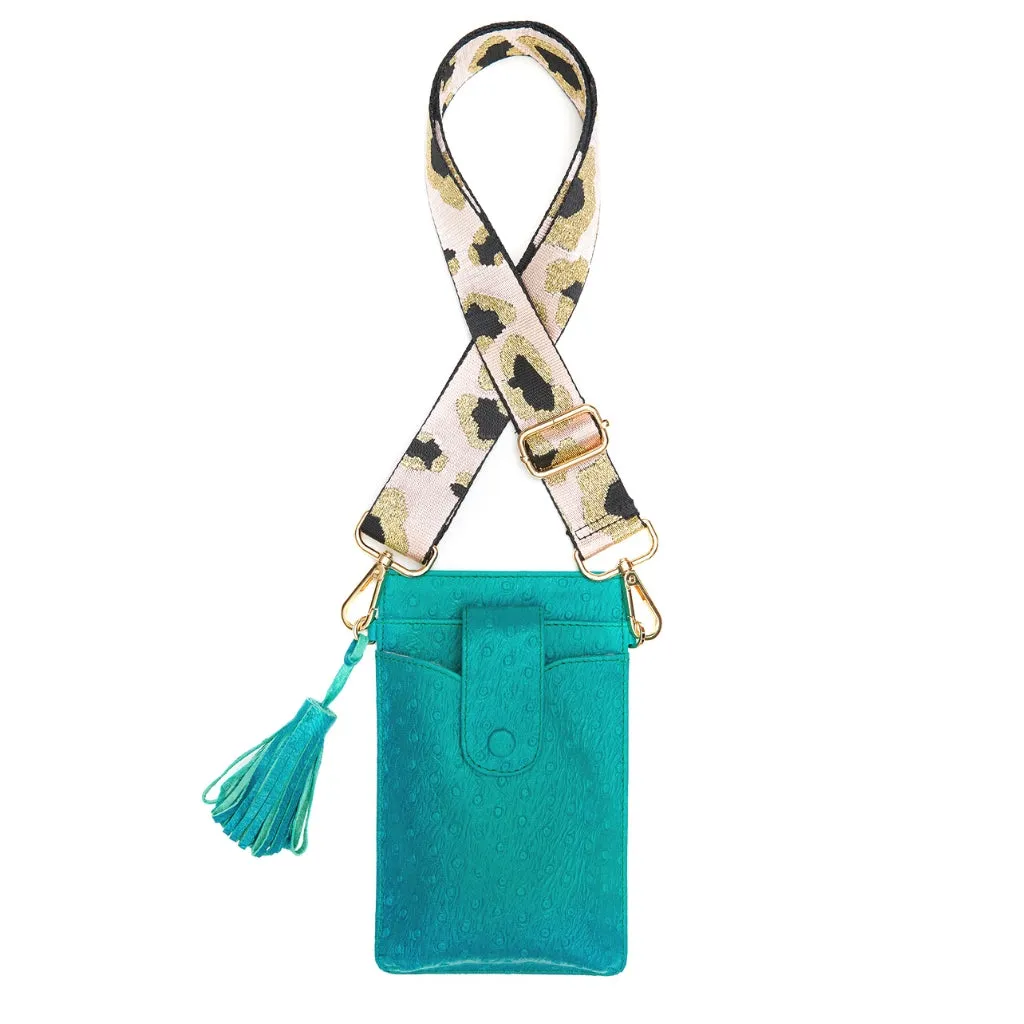 Agnes Phone Pouch - Aqua Green