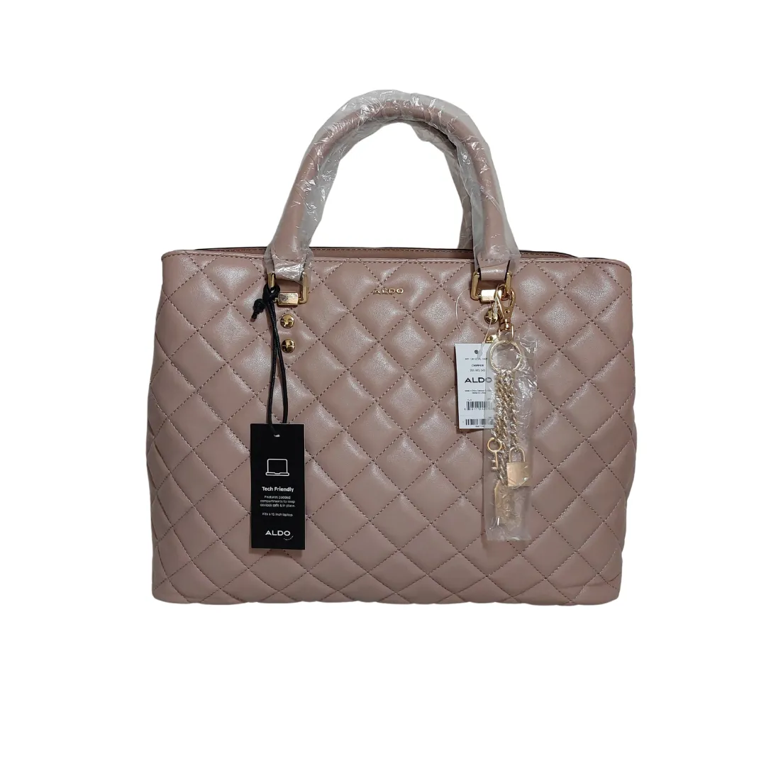 ALDO Chipper Dusty Pink Quilted Tote | Brand New |