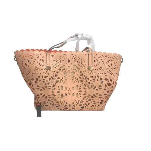 ALDO Peach & Gold Laser-cut Tote | Like New |