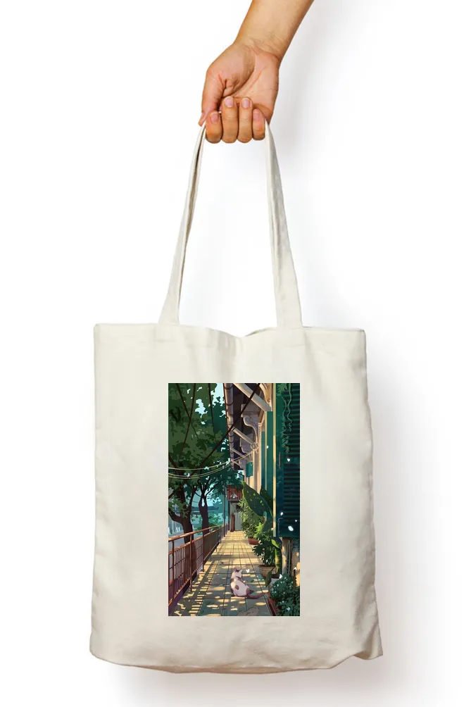 Anime Street View Tote Bag