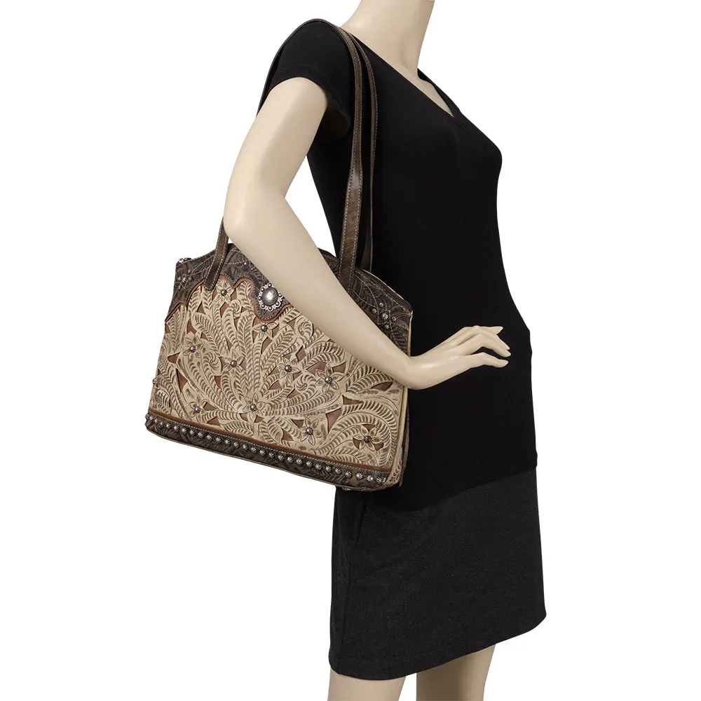 Annie's Secret Sand Half Moon Tote with Secret Compartment