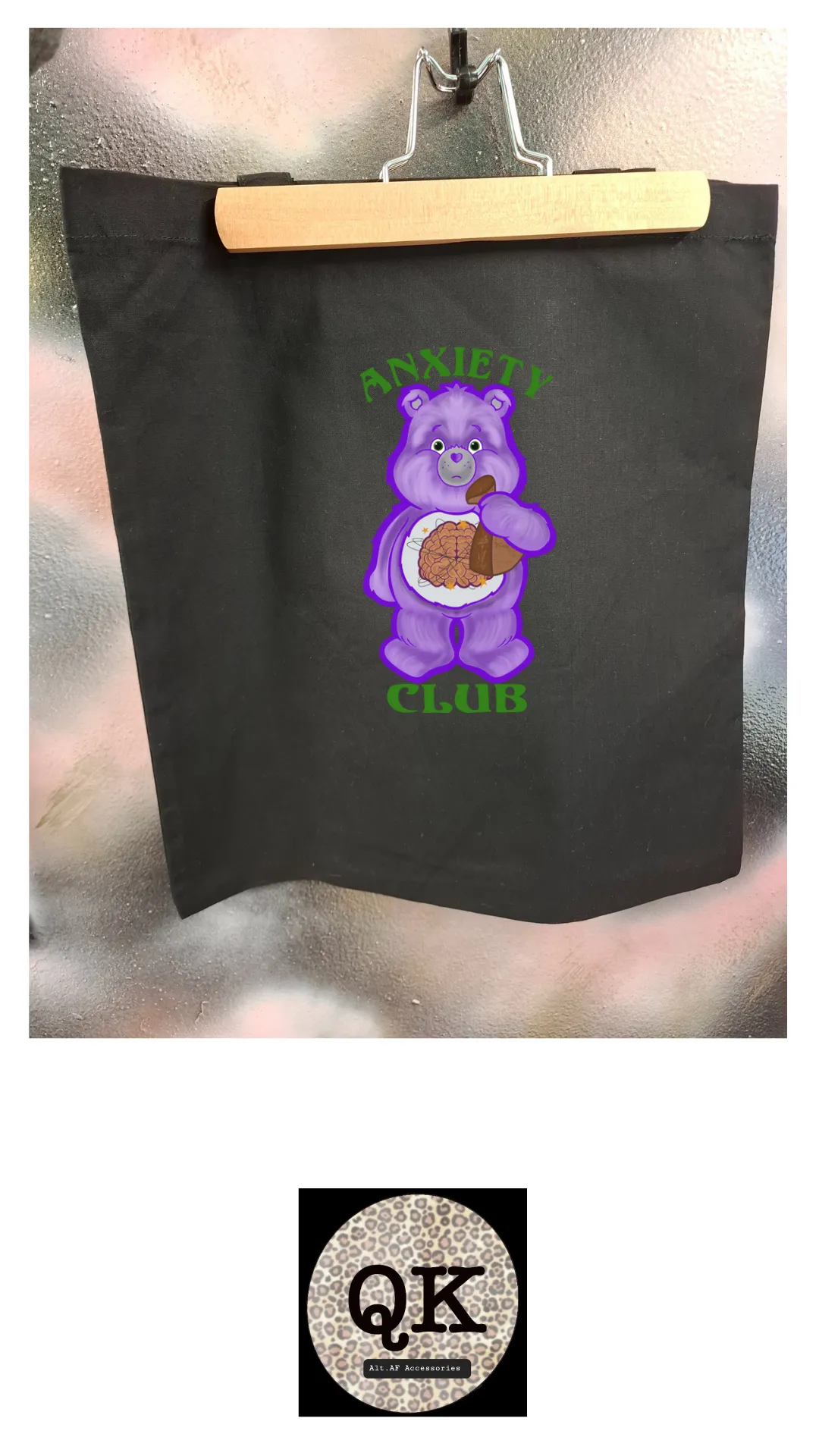 Anxiety Club Black Tote Bag