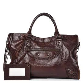 Balenciaga Chevre Classic City Mogano Brown Leather Tote