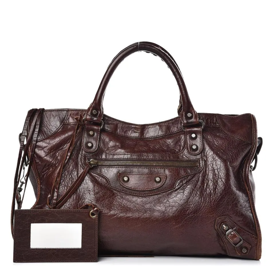 Balenciaga Chevre Classic City Mogano Brown Leather Tote