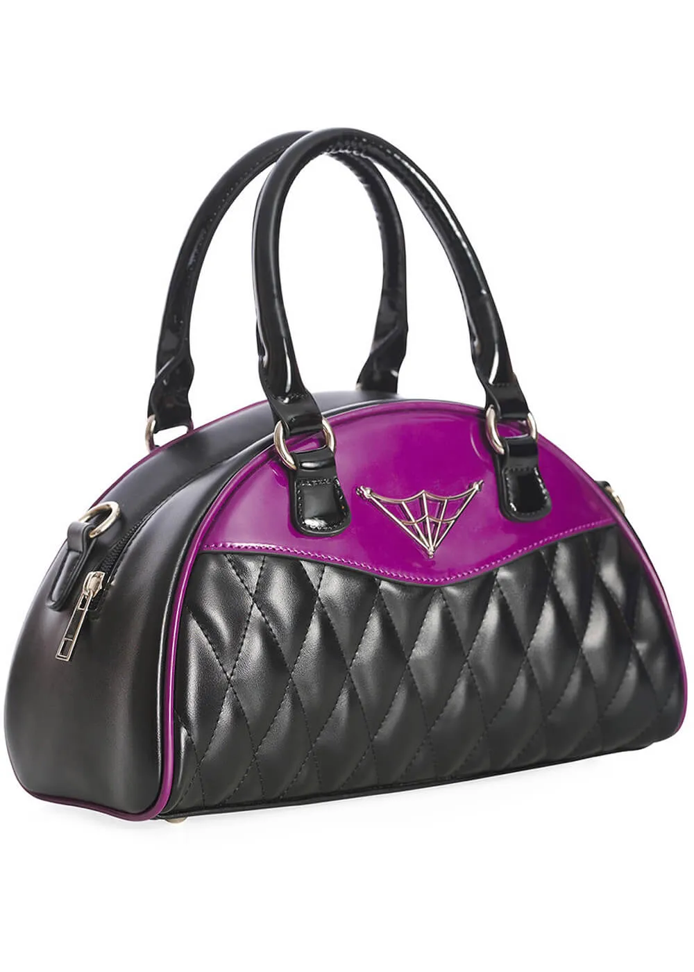 Banned Lillyweb Spiderweb Handbag Purple