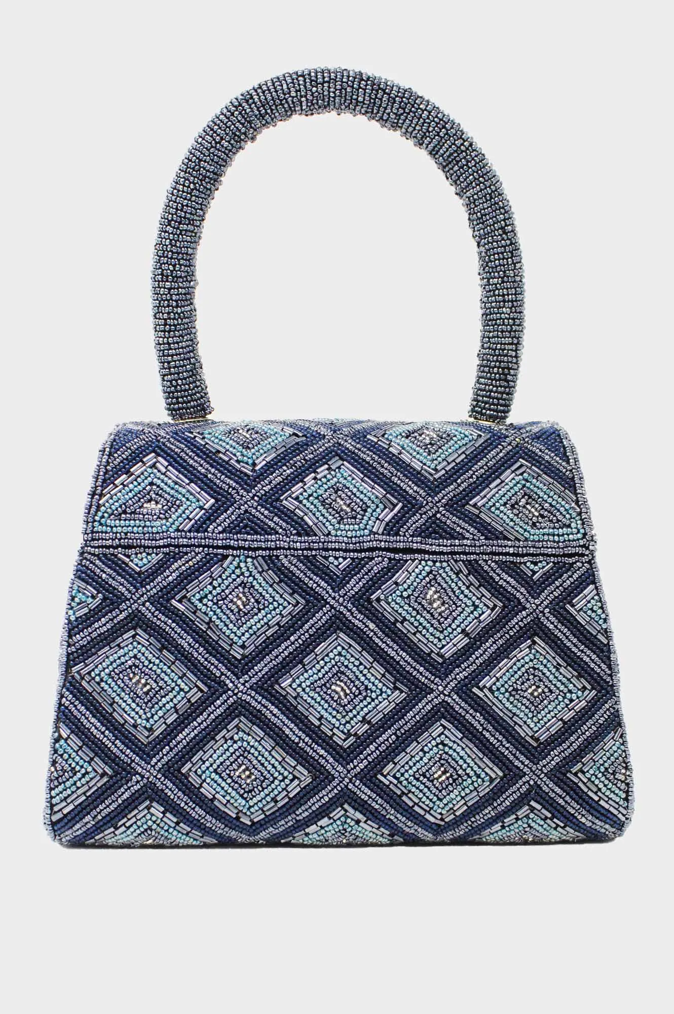 Beaded Handbag | Tonal Blue/Bullet