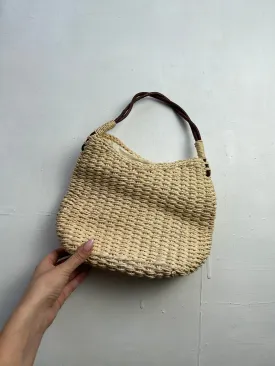 Beige cream y2k vintage beachwear mini bag