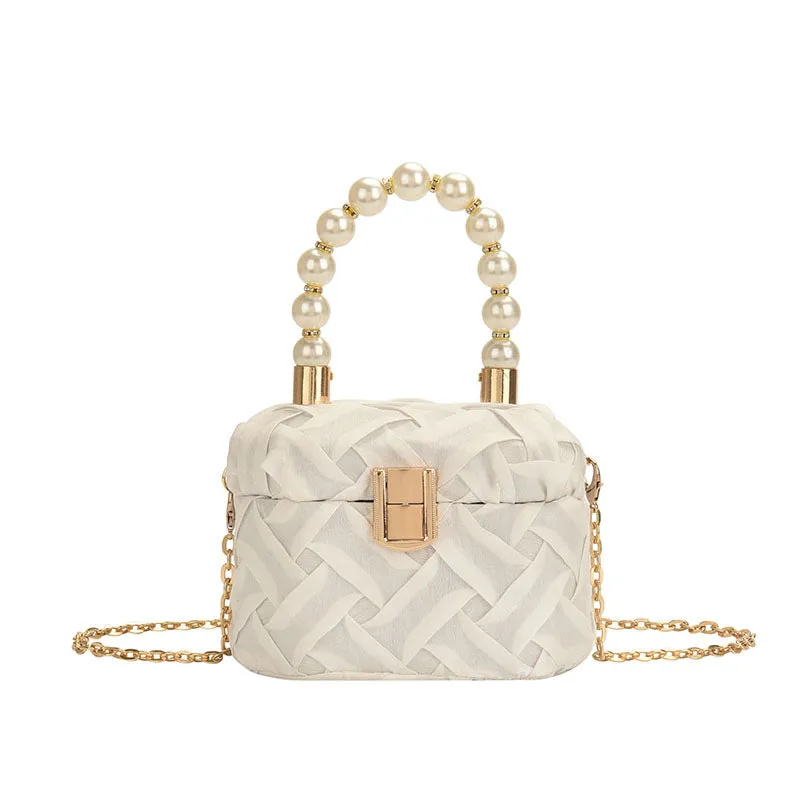 BerriesJam - 2024 Woven Small Pearl Handbag