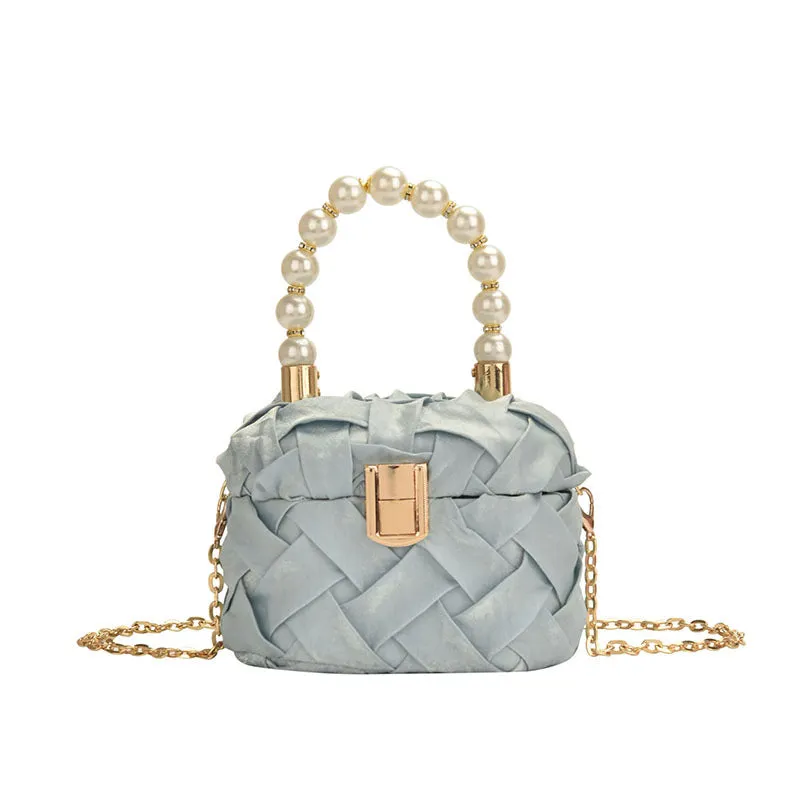 BerriesJam - 2024 Woven Small Pearl Handbag