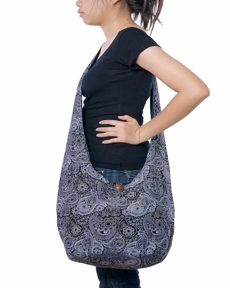 Black and Grey Sling Handbag