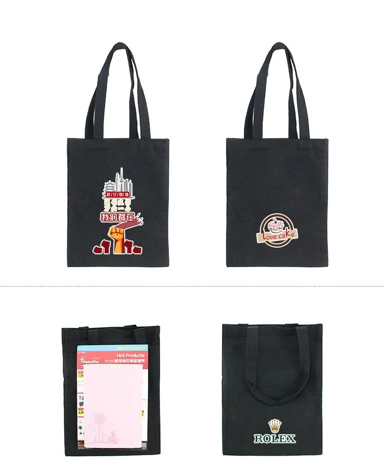 Black Canvas Tote Bag 26*33cm