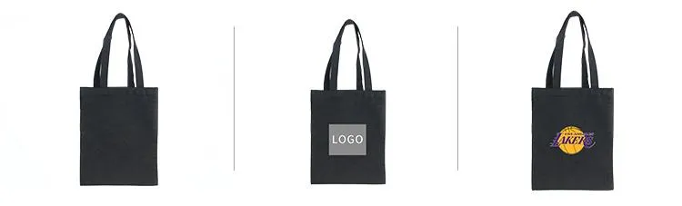 Black Canvas Tote Bag 26*33cm