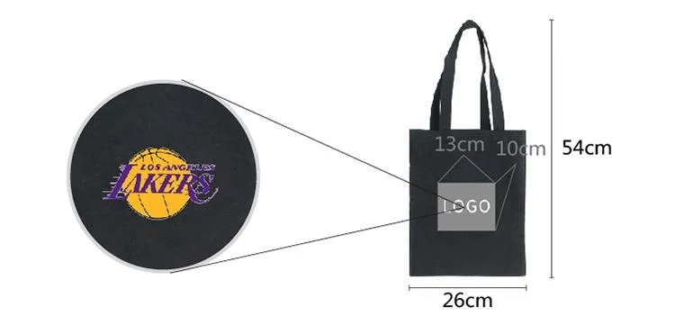 Black Canvas Tote Bag 26*33cm