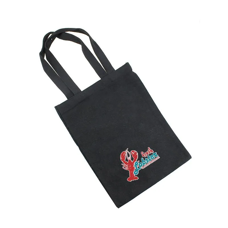 Black Canvas Tote Bag 26*33cm