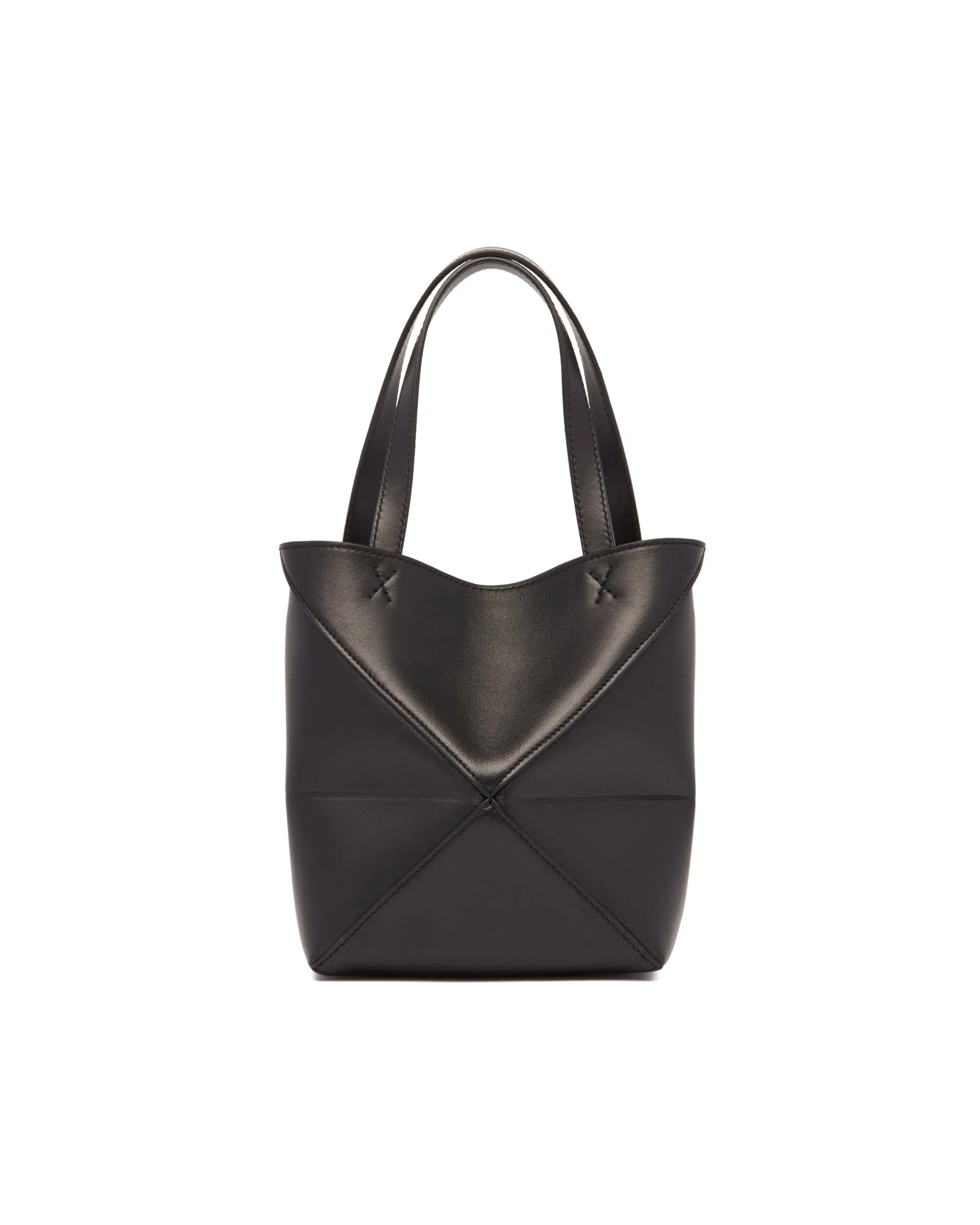 Black Mini Puzzle Fold Tote