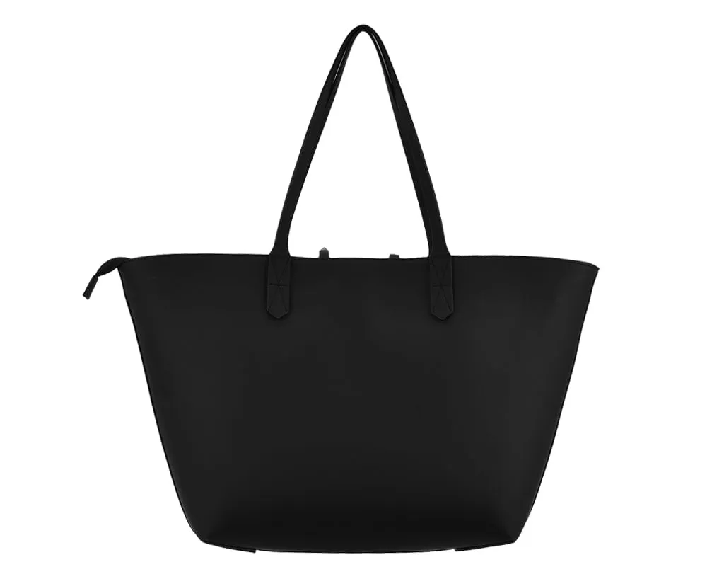 Black Studded Tassel Tote Bag