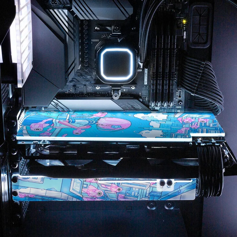 Blue Color RGB GPU Backplate