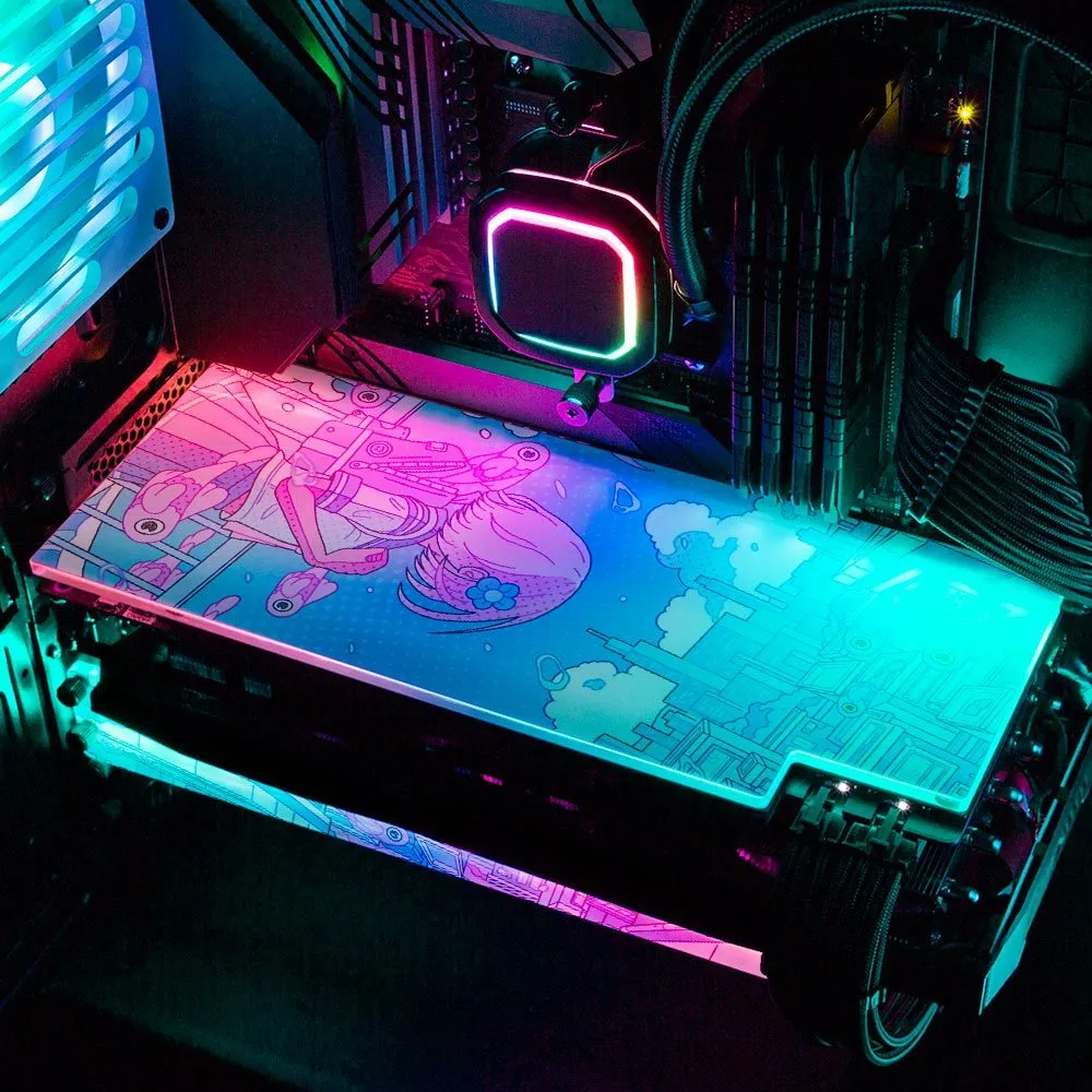 Blue Color RGB GPU Backplate