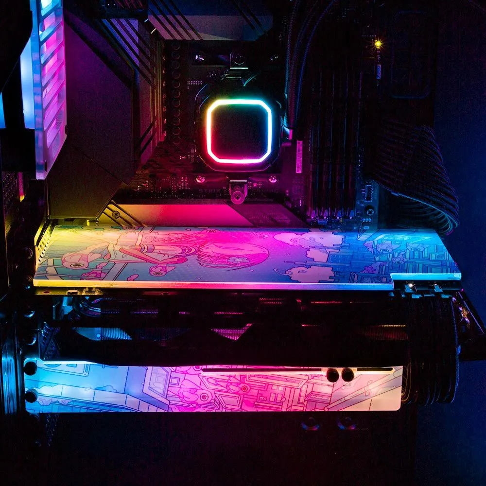 Blue Color RGB GPU Backplate