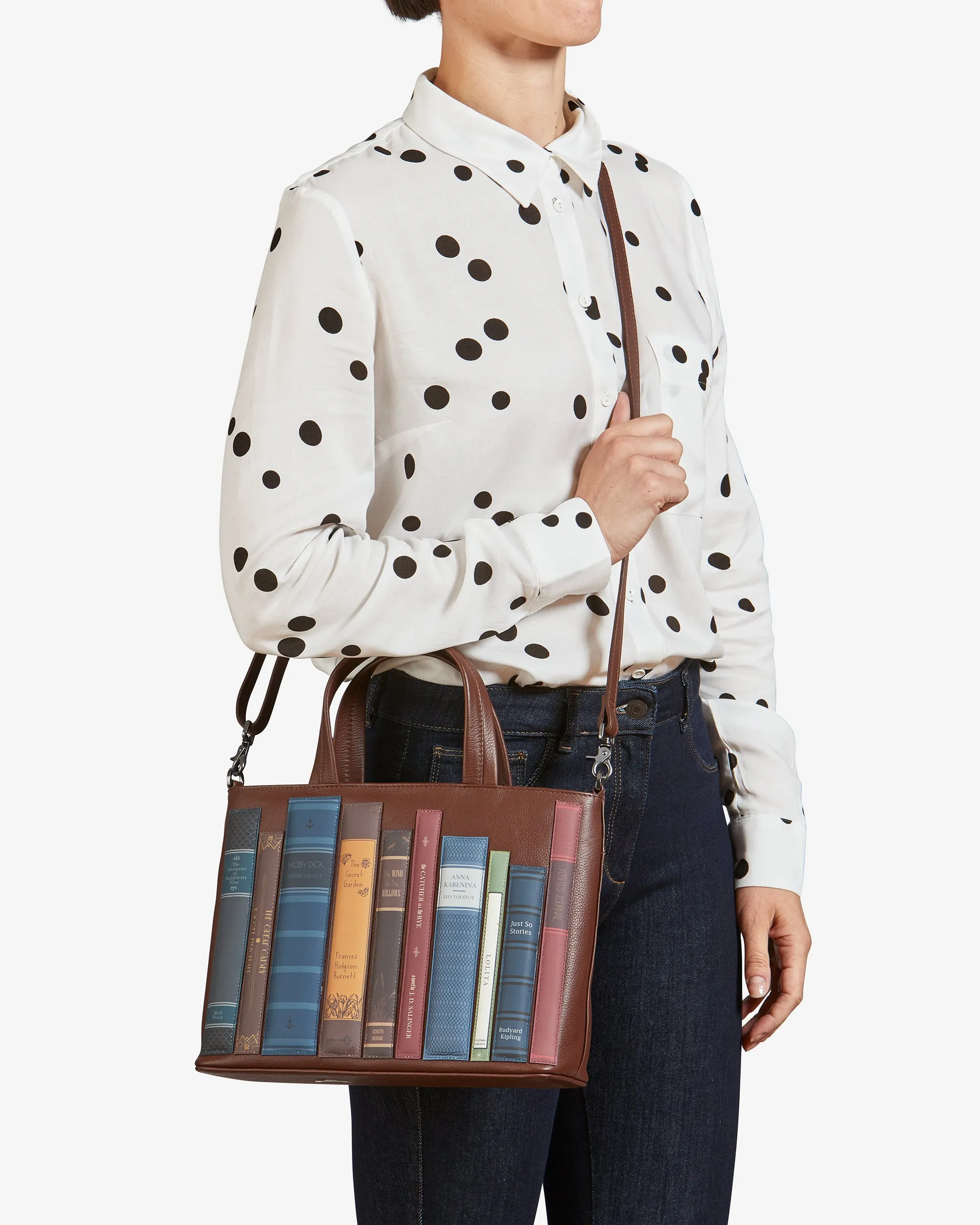 Bookworm Brown Leather Multiway Grab Bag