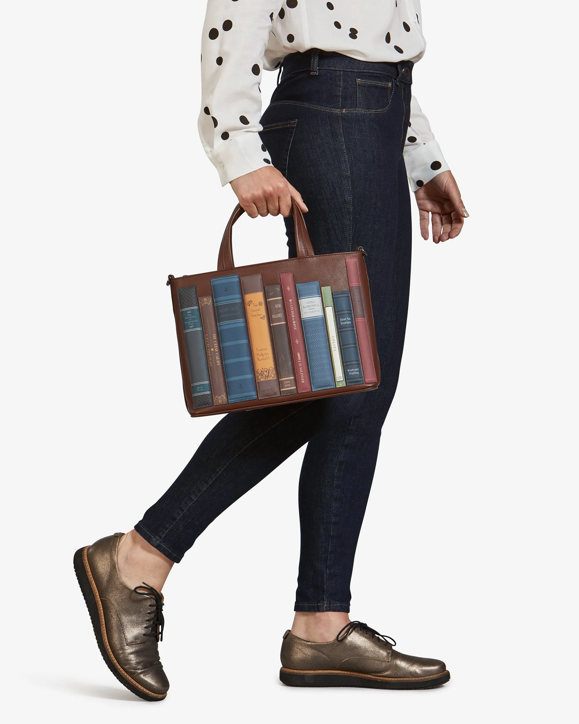 Bookworm Brown Leather Multiway Grab Bag