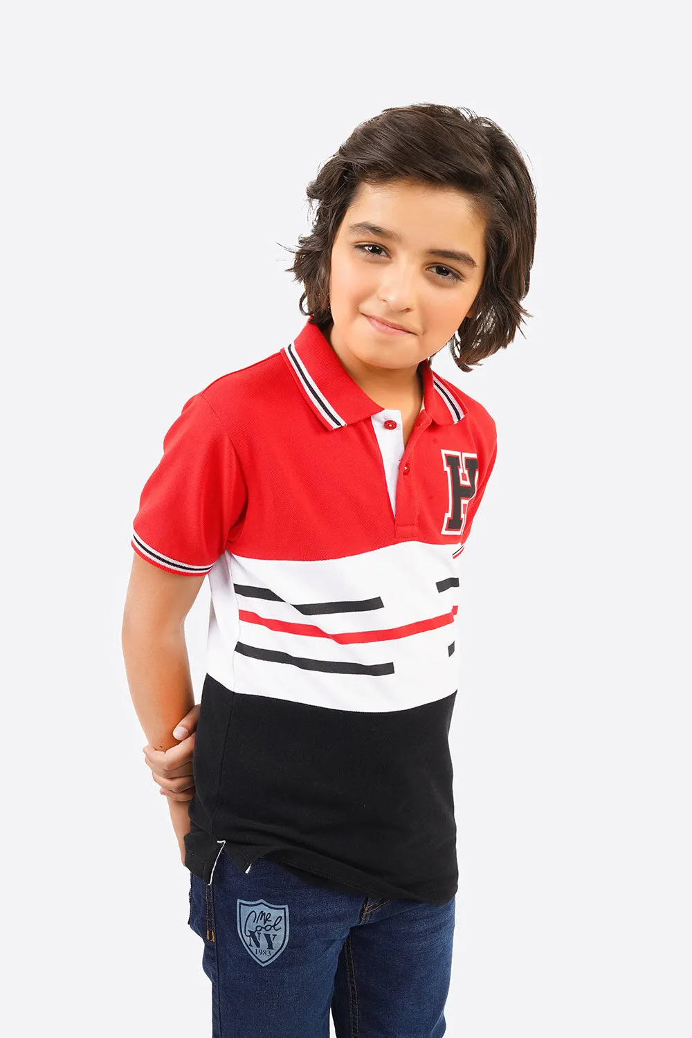 Boy's Short Sleeves Fashion Polo