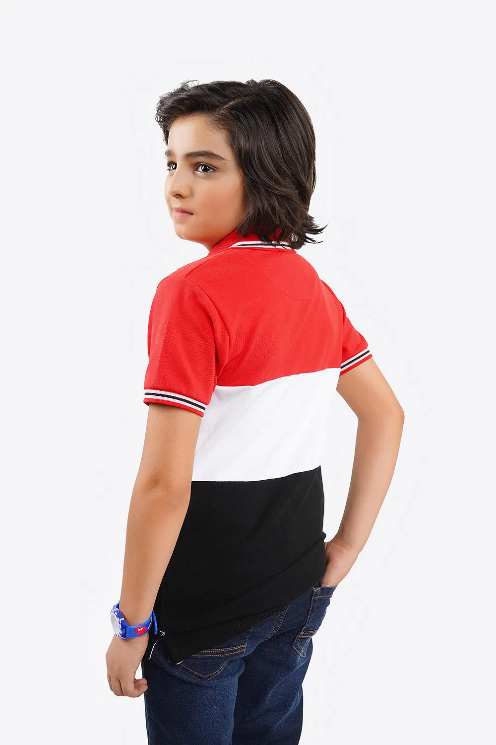 Boy's Short Sleeves Fashion Polo