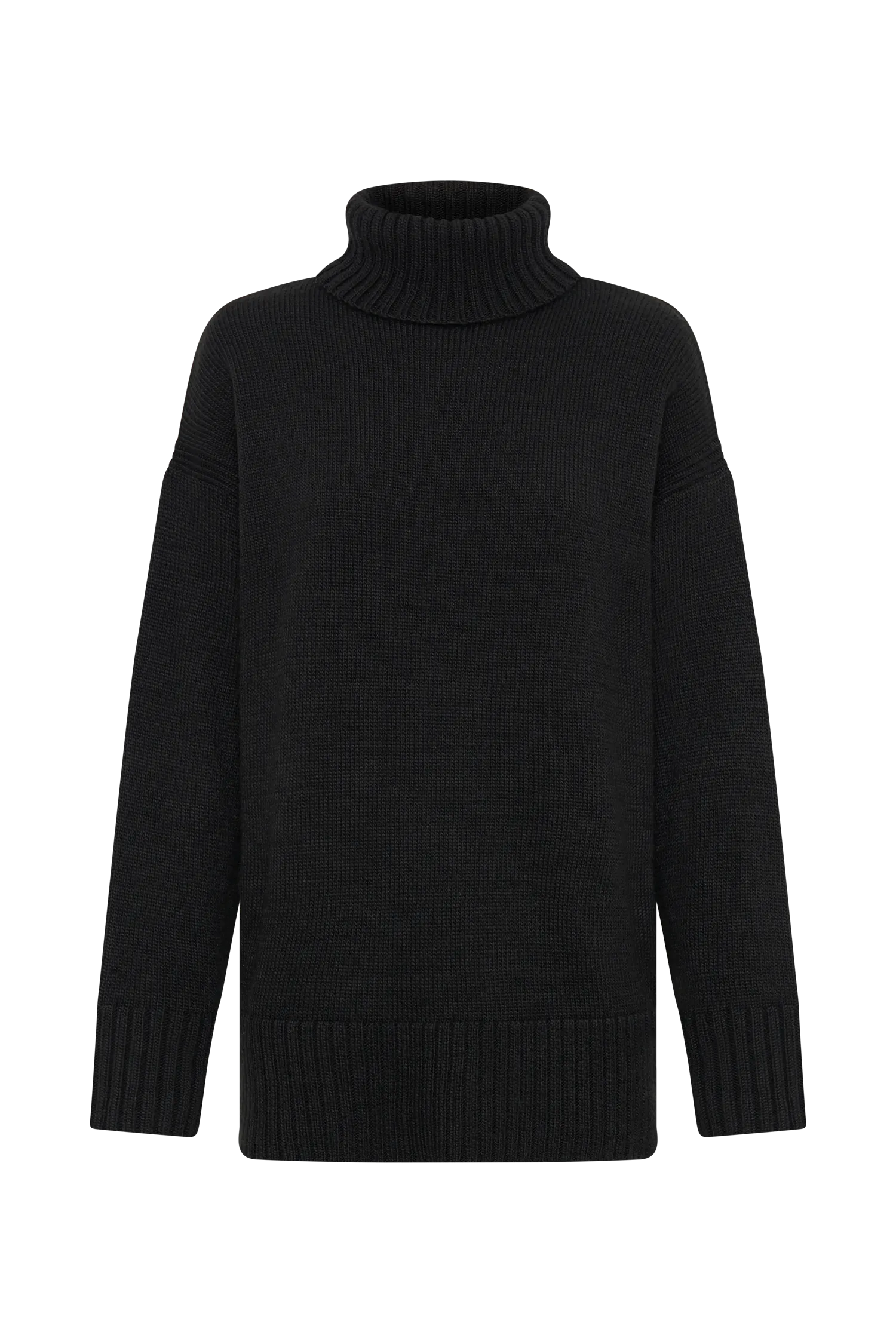 Brittany High Neck Knit Jumper - Black