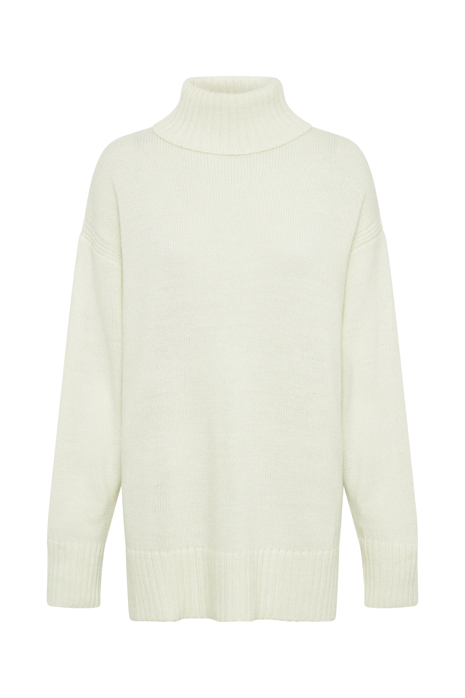 Brittany High Neck Knit Jumper - Ivory