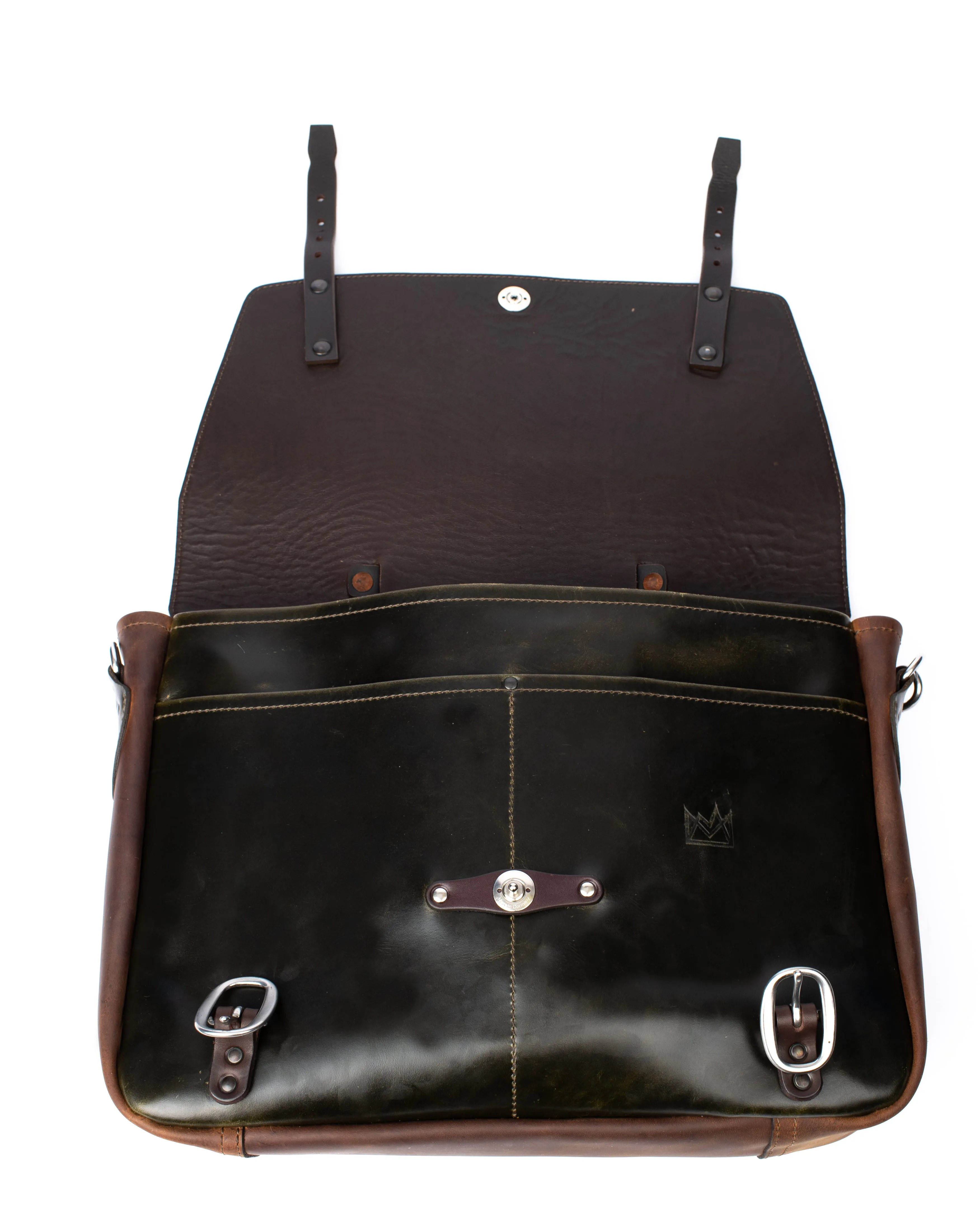 BROOKS Messenger brown & dark green