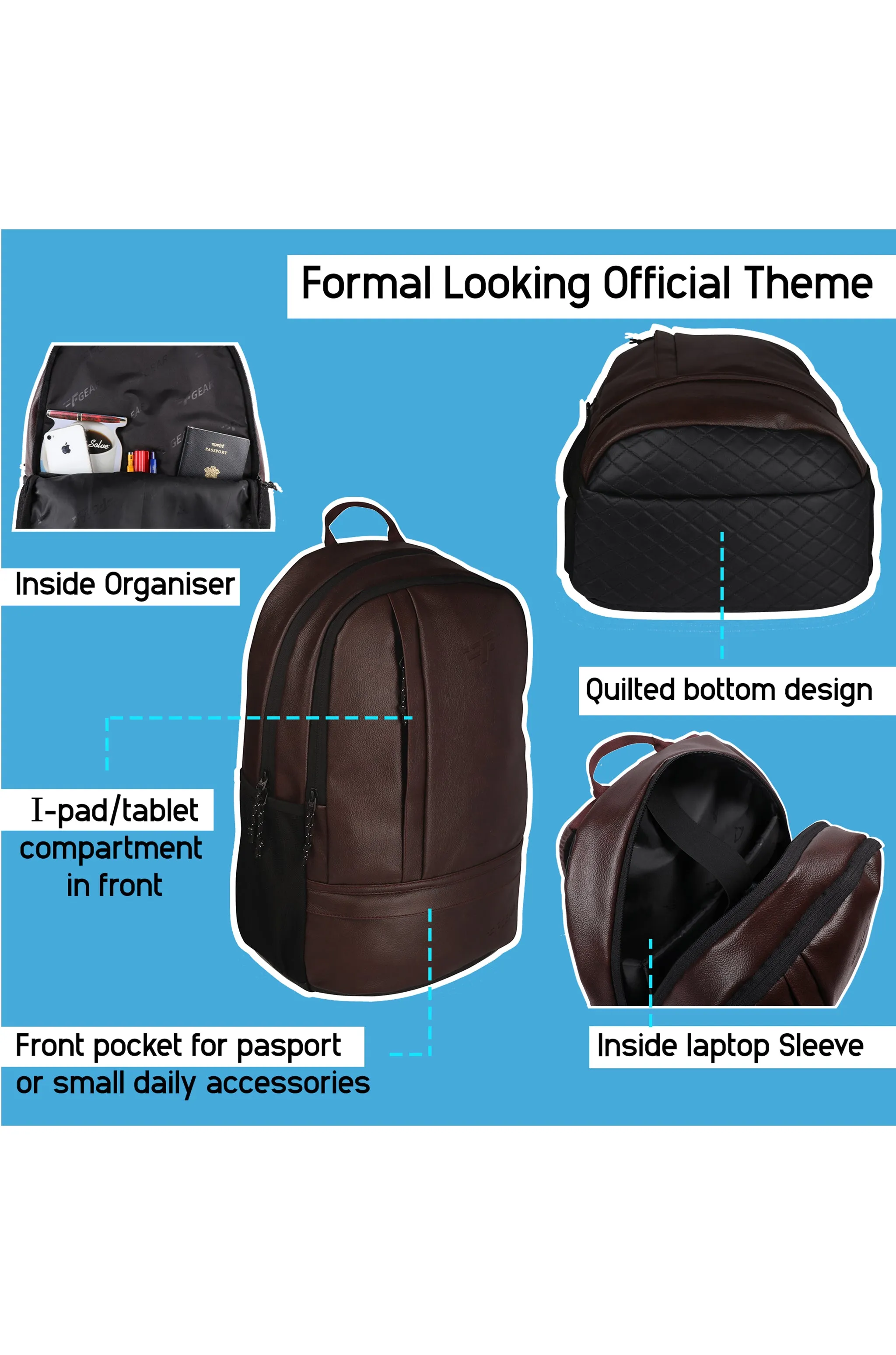 Burner 22L Brown Laptop Backpack