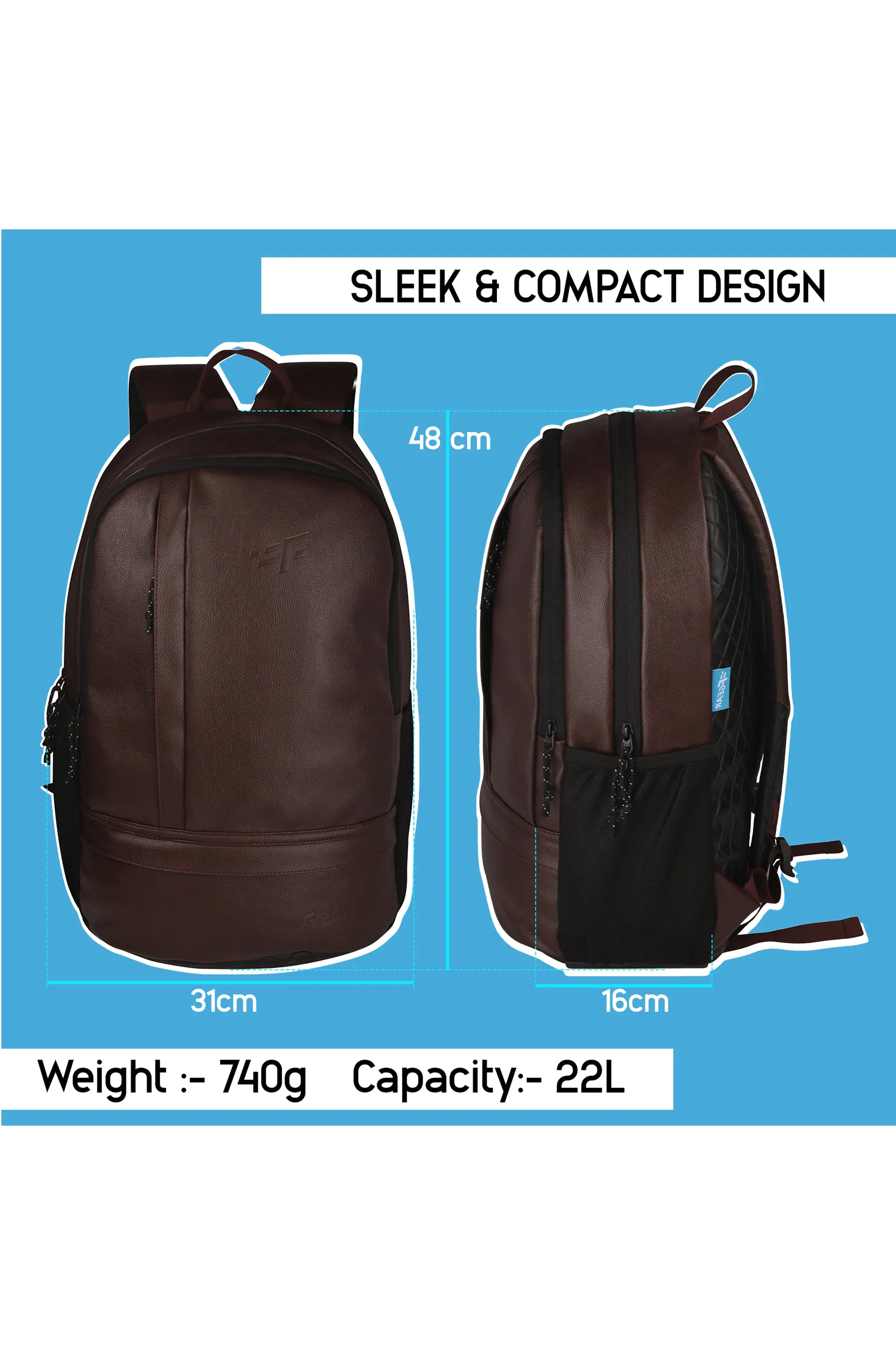 Burner 22L Brown Laptop Backpack