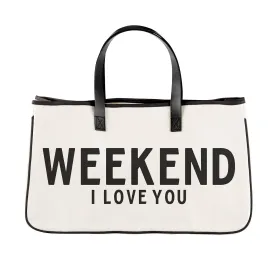 Canvas Tote-Weekend I Love You