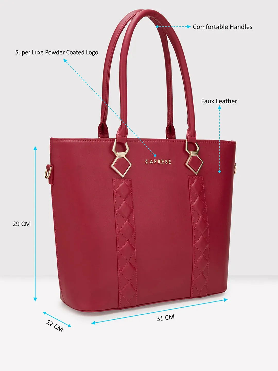 Caprese Lydia Tote Large Raspberry Pink