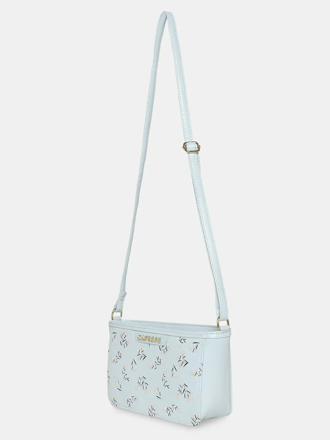 Caprese Merida Sling Small Printed Women'S Handbag Sky Blue