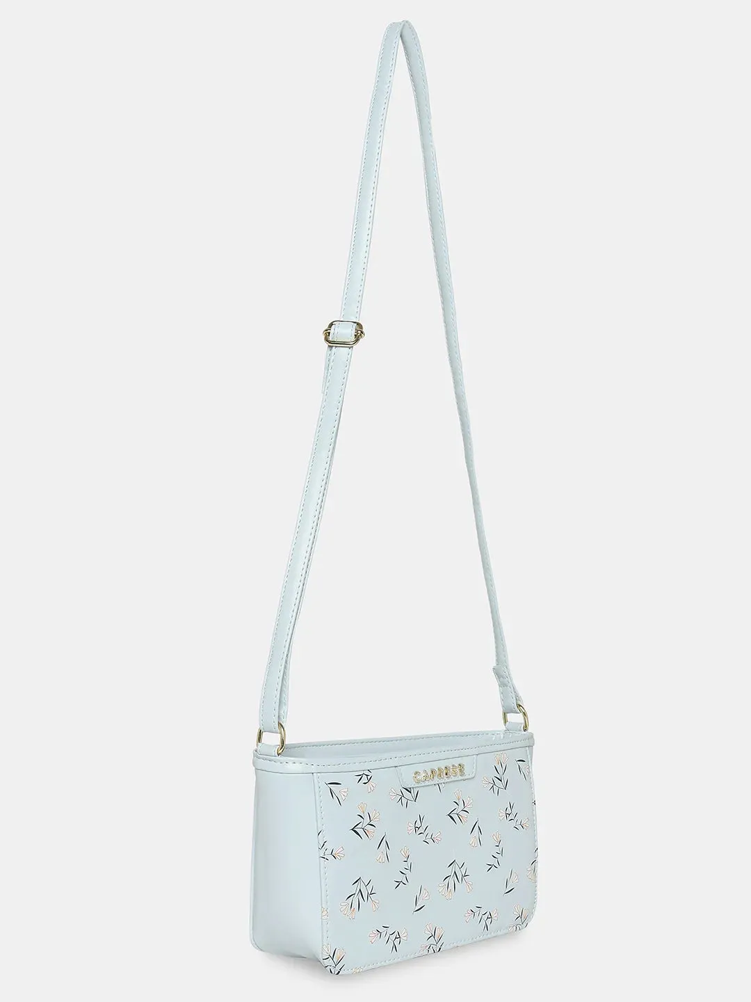 Caprese Merida Sling Small Printed Women'S Handbag Sky Blue