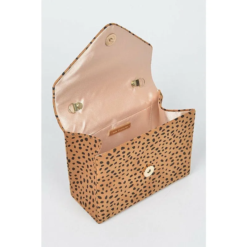 Cheetah Top Handle Crossbody Bag