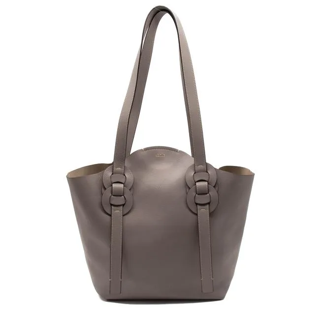 Chloe Darryl Medium Motty Grey Leather Tote