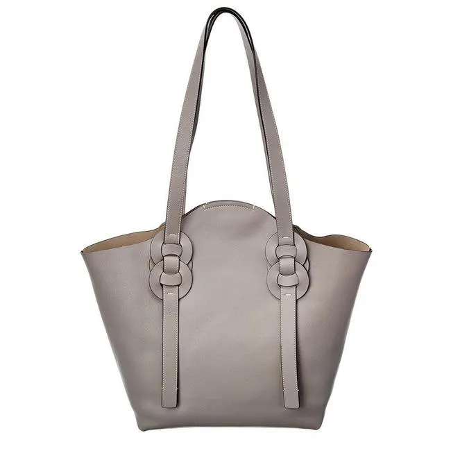 Chloe Darryl Medium Motty Grey Leather Tote