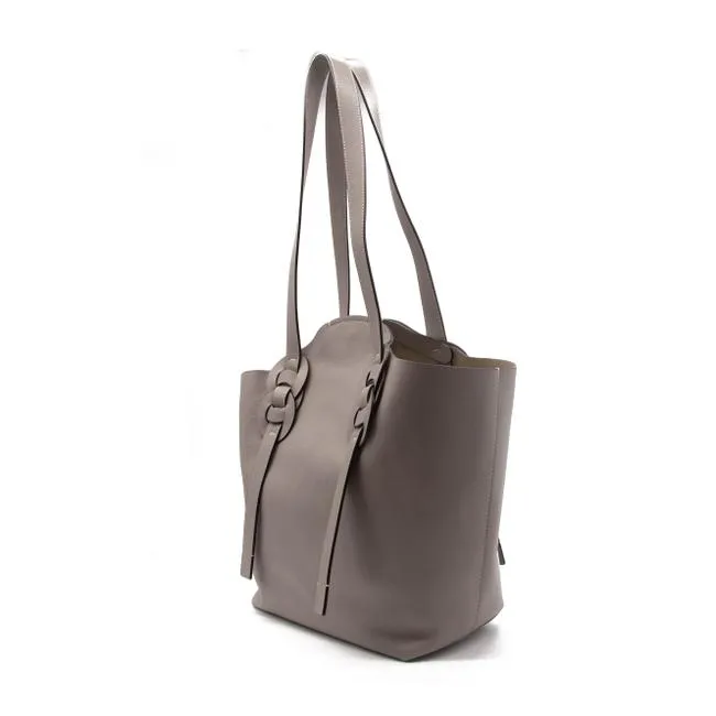 Chloe Darryl Medium Motty Grey Leather Tote