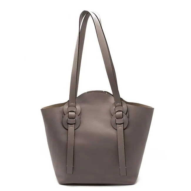 Chloe Darryl Medium Motty Grey Leather Tote