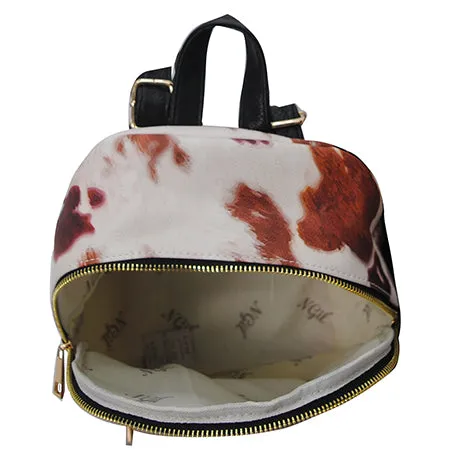 Cow Print NGIL Faux Leather Mini Backpack