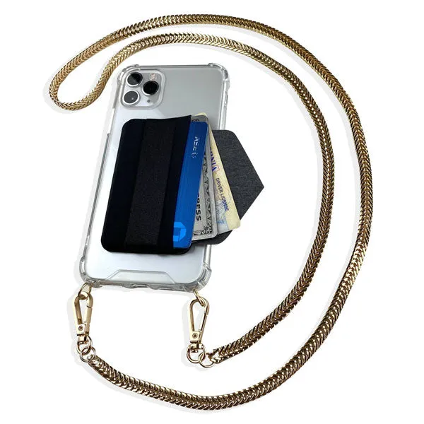 Crossbody iPhone Case - Royal (Gold Chain)