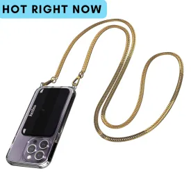 Crossbody iPhone Case - Royal (Gold Chain)