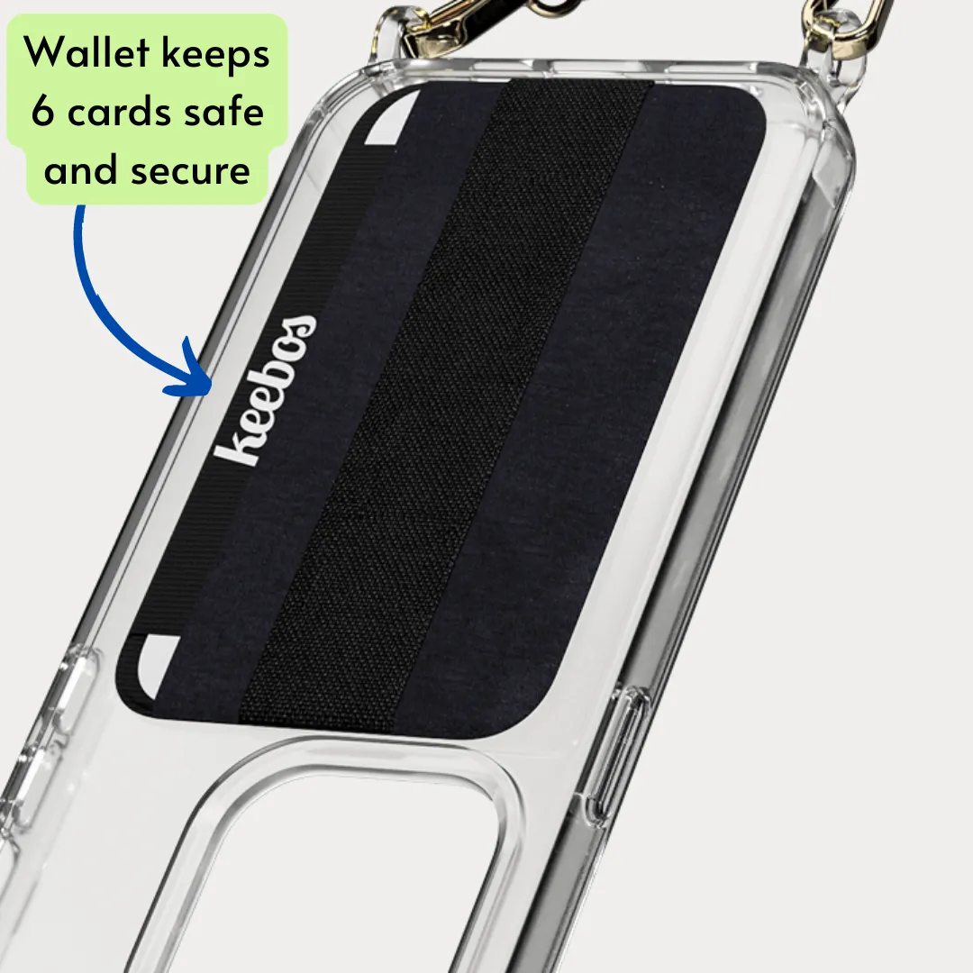 Crossbody iPhone Case - Royal (Onyx Chain)